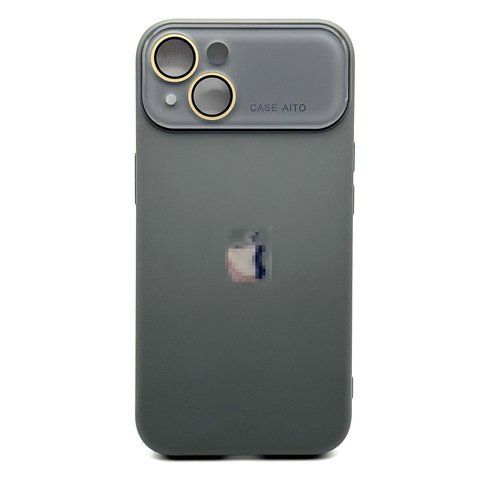 Чохол Silicone Glass Camera для iPhone 15 Gray silcam0036 фото