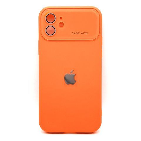 Чехол Silicone Glass Camera для iPhone 12 Orange silcam0046 фото