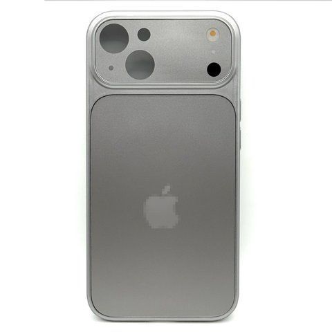 Чехол Glass Style Logo with Magsafe для iPhone 13 Silver stlog009 фото