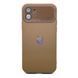Чохол Silicone Glass Camera для iPhone 12 Brown silcam0047 фото