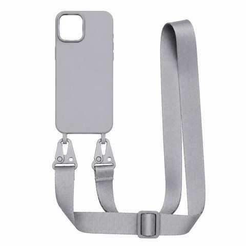 Чохол на стрічці Strap Color для iPhone 14 Gray strp0018 фото