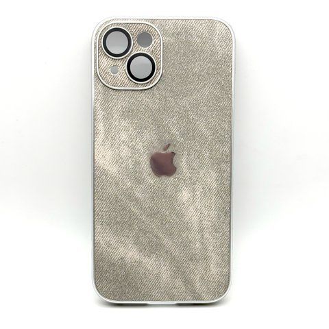 Чохол Textile Jeans with Camera Glass для iPhone 14 Gray txt003 фото