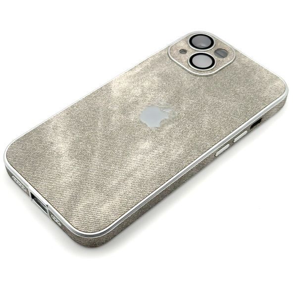 Чохол Textile Jeans with Camera Glass для iPhone 14 Gray txt003 фото