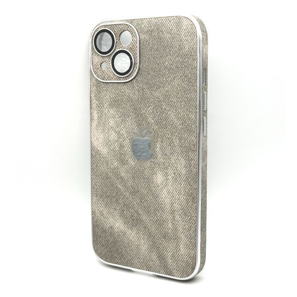 Чохол Textile Jeans with Camera Glass для iPhone 14 Gray txt003 фото