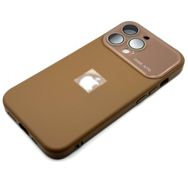 Чехол Silicone Glass Camera для iPhone 15 Pro Brown silcam0011 фото