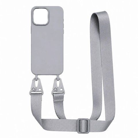 Чехол с ремешком Strap Color для iPhone 15 Pro Max Gray strp0043 фото