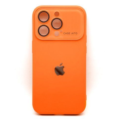 Чехол Silicone Glass Camera для iPhone 16 Pro Orange silcam0014 фото