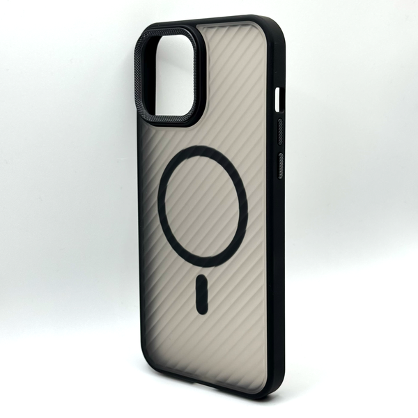 Чехол Wavy Pattern Corrugated для iPhone 15 Pro Max Black wv008 фото