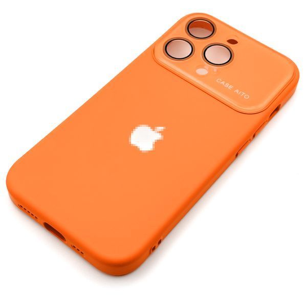 Чехол Silicone Glass Camera для iPhone 16 Pro Orange silcam0014 фото