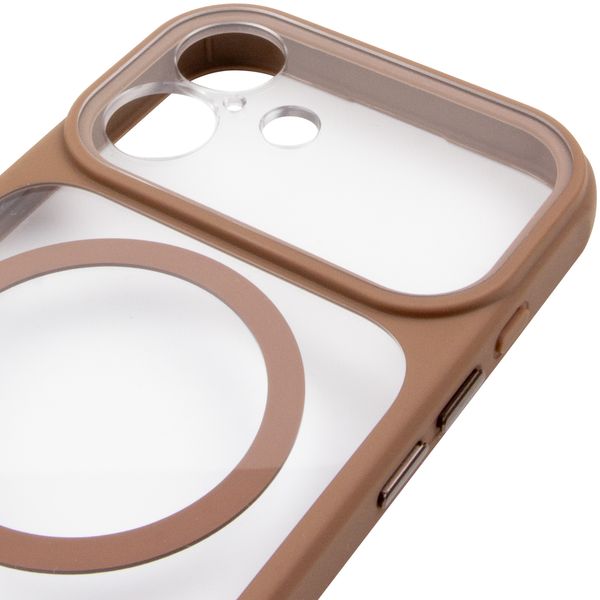 Чехол Moon Clear Magsafe для iPhoine 16 Brown gtm009 фото