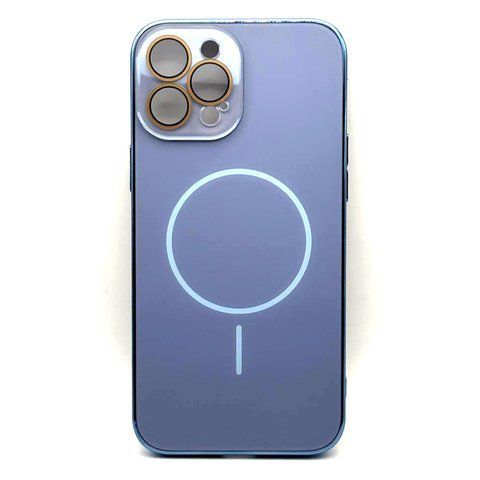 Чохол Matte TPU Camera MagSafe для iPhone 12 Pro Max Blue tpum0051 фото