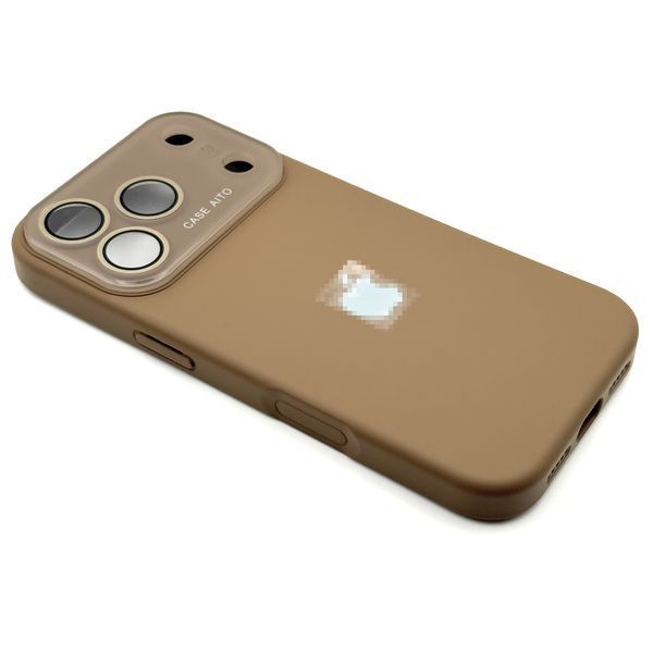 Чохол Silicone Glass Camera для iPhone 17 Pro Max Brown silcam0055 фото