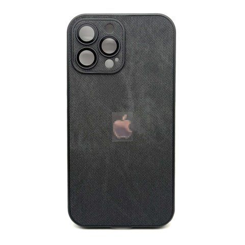 Чохол Textile Jeans with Camera Glass для iPhone 15 Pro Max Black txt0014 фото