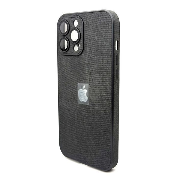 Чехол Textile Jeans with Camera Glass для iPhone 15 Pro Max Black txt0014 фото