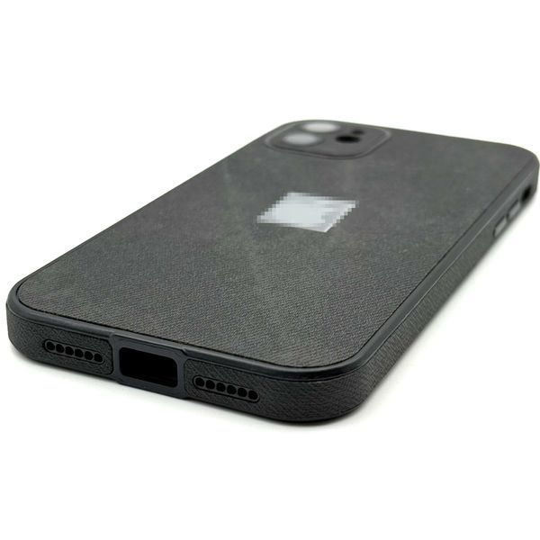Чехол Textile Jeans with Camera Glass для iPhone 12 Black txt0043 фото