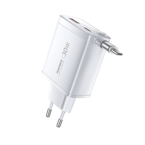 МЗП Remax U02-AC30Wc GaN PD30W з вбудованим кабелем Type-C mma010 фото