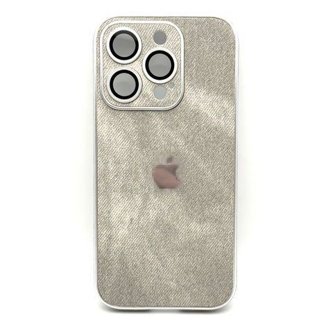Чехол Textile Jeans with Camera Glass для iPhone 14 Pro Gray txt0019 фото