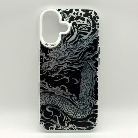 Чехол Hologram Dragon Case для iPhone 16 Plus White hd068 фото