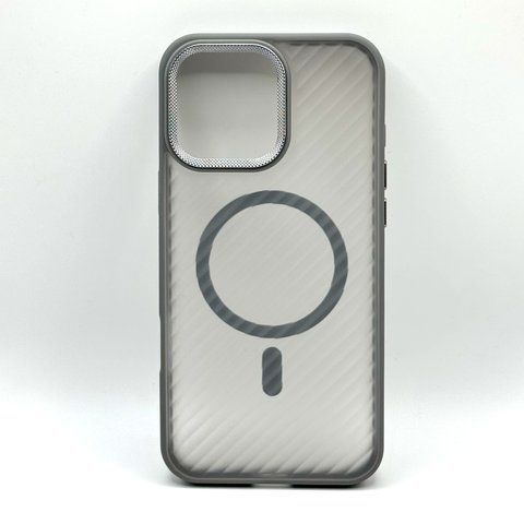 Чехол Wavy Pattern Corrugated для iPhone 15 Pro Gray wv018 фото