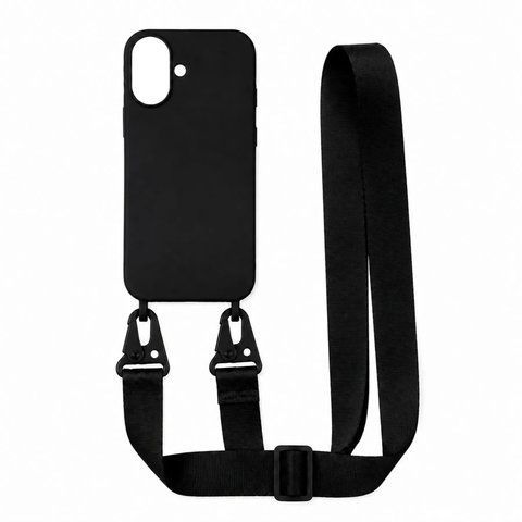 Чехол с ремешком Strap Color для iPhone 17 Black strp0056 фото