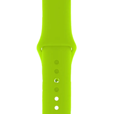 Ремінець Silicone Band для Apple Watch 42mm | 44mm | 45mm | 46mm | 49mm Neon Green 0061 фото