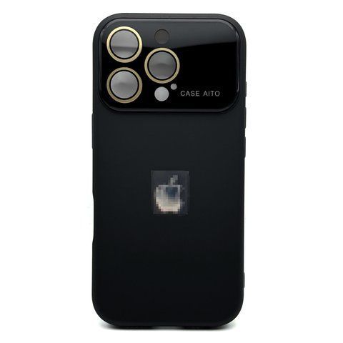 Чохол Silicone Glass Camera для iPhone 15 Pro Max Black silcam0025 фото