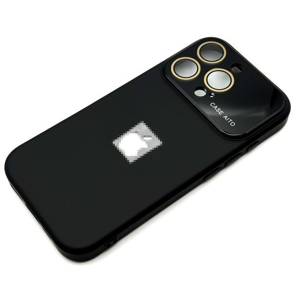 Чехол Silicone Glass Camera для iPhone 15 Pro Max Black silcam0025 фото
