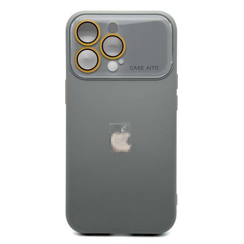 Чохол Silicone Glass Camera для iPhone 15 Pro Max Gray silcam0028 фото