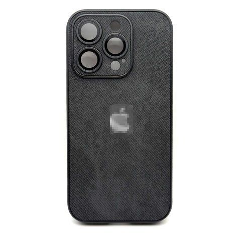 Чохол Textile Jeans with Camera Glass для iPhone 16 Pro Black txt0024 фото