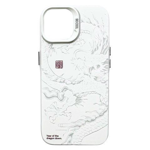 Чохол SO Cool Dragon для iPhone 14 White scd116 фото
