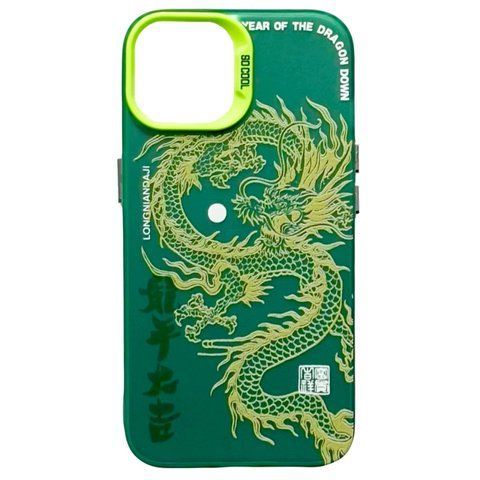 Чехол SO Cool Dragon для iPhone 14 Green scd117 фото