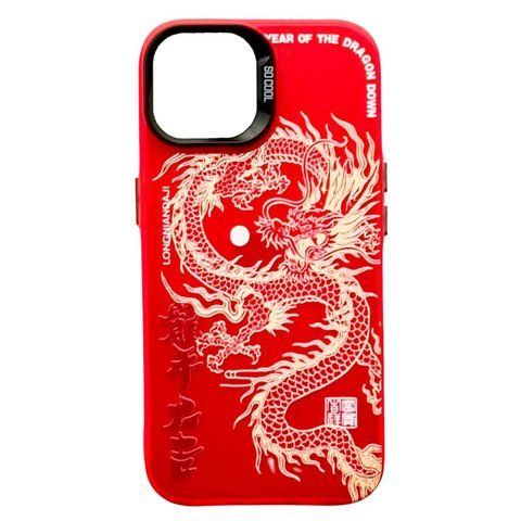 Чехол SO Cool Dragon для iPhone 14 Red scd118 фото