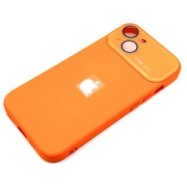 Чохол Silicone Glass Camera для iPhone 15 Orange silcam0034 фото