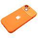 Чохол Silicone Glass Camera для iPhone 15 Orange silcam0034 фото 2