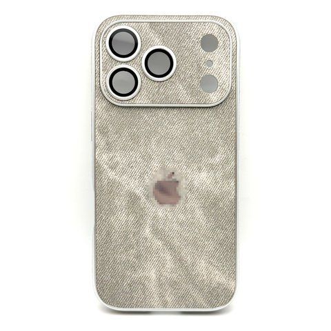 Чохол Textile Jeans with Camera Glass для iPhone 17 Pro Max Gray txt0031 фото