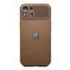 Чохол Silicone Glass Camera для iPhone 15 Brown silcam0035 фото