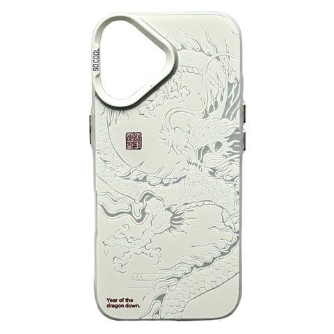 Чохол SO Cool Dragon для iPhone 16 White scd128 фото