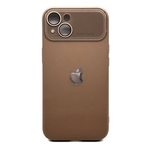 Чохол Silicone Glass Camera для iPhone 13 Brown silcam0043 фото